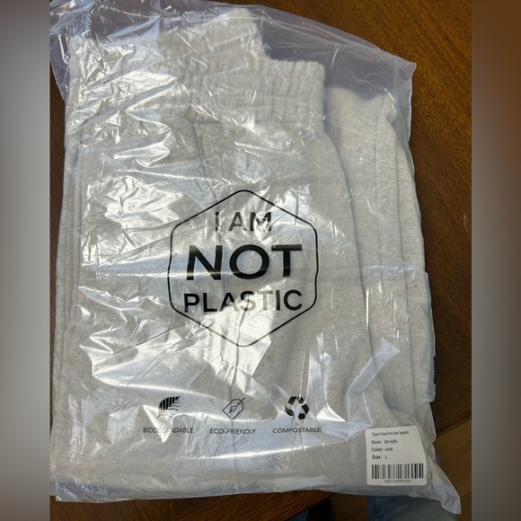 [NWT] MATE the Label Heather Grey Organic Fleece Front Seam Sweatpants - Large - Picture 7 of 9